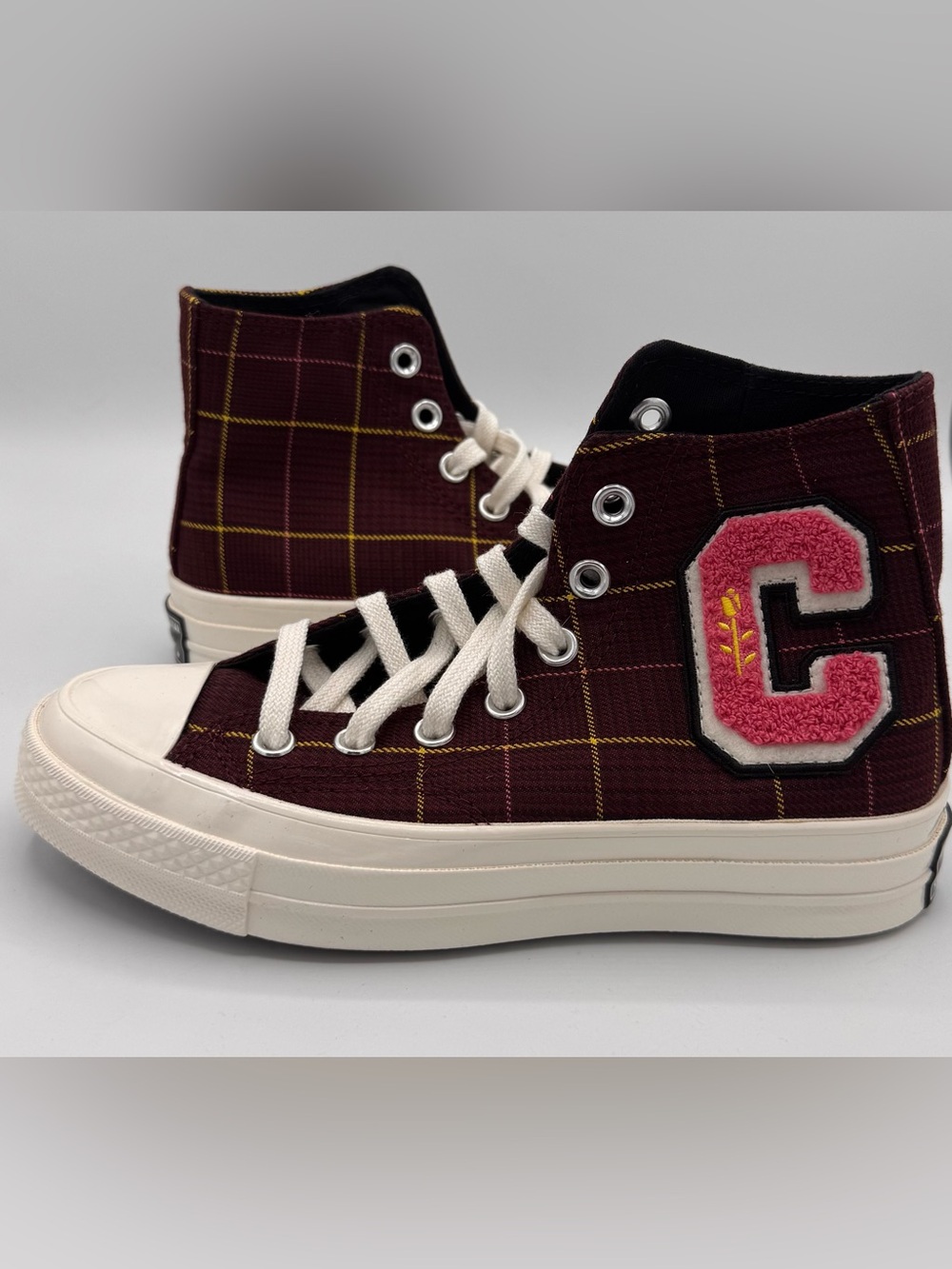 Converse Chuck 70 High top Sneakers Deep Bordeaux Plaid